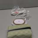 Newbealer Travel Iron with Dual Voltage - 120V/220V Lightweight Dry Iron for Clothes (No Steam), Non-Stick Ceramic Soleplate, 302 Heat Press Machine, w/Spray Bottle, Pouch & Silicone Stand (White)