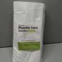 Pureegg Plastic Table Cloth Disposable 20 Pack, 54 x 108 Inch Table Cloths, Party, Picnic, Wedding, Decorative Tablecloths, Rectangle, White Plastic Cover, Leakproof & Sturdy, White