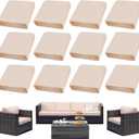 Outdoor Cushion Covers Set,12PCS Waterproof Patio Furniture Couch Seat Slipcovers, Replacement for Sofa Sectional Chair(CoverOnly) (Beige)