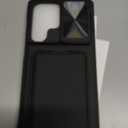 SSLOTSCASE for Samsung Galaxy S25 Ultra Case with Card Holder & Kickstand & Slide Camera Lens Cover, Silicone Edge Protection Rugged Heavy Duty Phone Case Cover for Galaxy S25 Ultra 5G 2025, Black