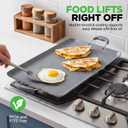 NutriChef Double Burner Griddle | Flat Top Griddle for Stove Top