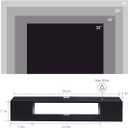 GHC Floating TV Stand, Wall Mounted Entertainment Center and Cabinet Shelf, TV Console with Storage，Media Console for DVD Player, Space-Saving Under TV Shelf for Bedroom, Living Room (Black)