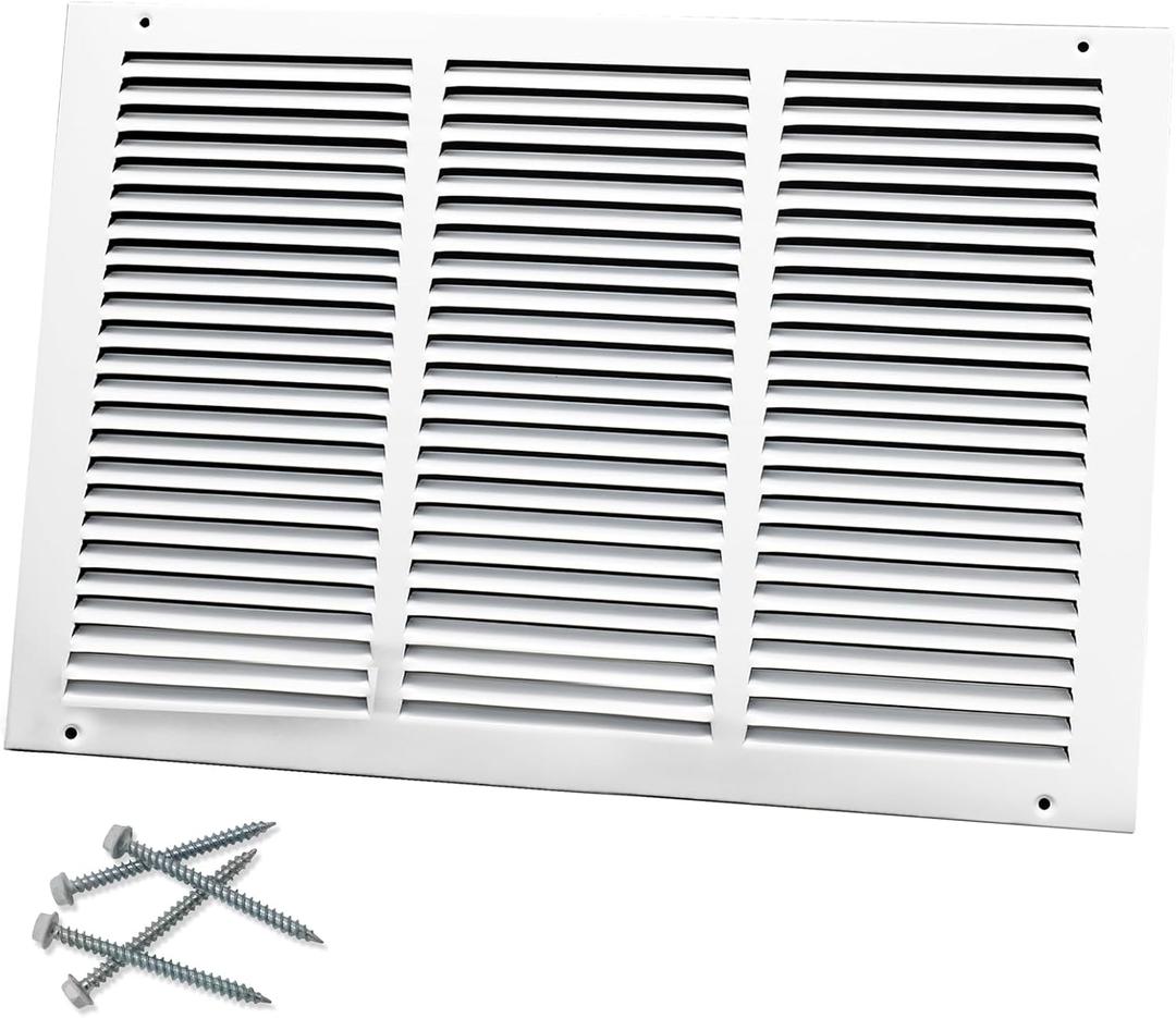 Howeall 18"W x 12"H [Duct Opening Size] Steel Return Air Grille, Air Return Vent Cover for Ceiling and Sidewall - HVAC Air Vent Covers - [Outer Dimensions: 19.75"W x 13.75"H]
