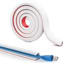 UOMTFAI Wall Cord Hider 78 Inch, Self Adhesive Cable Hider Cord Cover for Wires, Flexible Wire Cover Cable Raceway for Cord Management W0.59 H0.39in White
