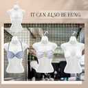 12 Pcs Hanging Mannequin Body Torso Female Women Dress Form with Hanger Hook Hip Long Hollow Back Mannequin Torso Thickened Plastic Shirt Display White (22.8 x 15.7 Inch)