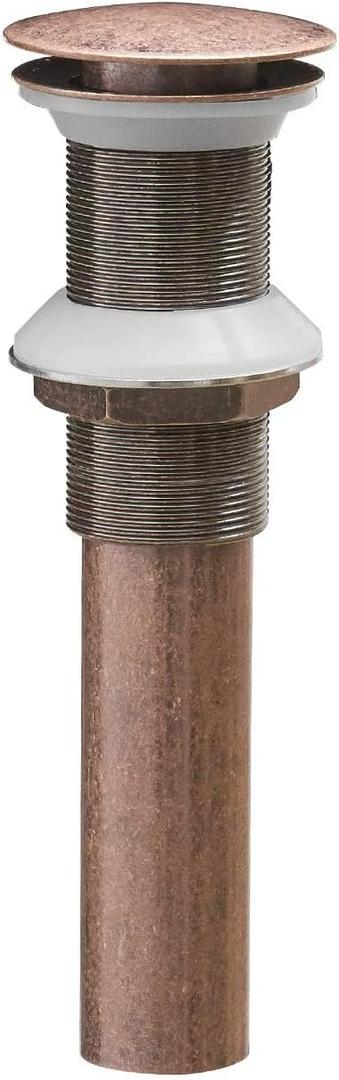 Homevacious 1 5/8" Bathroom Faucet Vessel Vanity Sink Pop Up Drain Assembly Stopper Without Overflow Copper Push & Seal