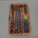 Klein Tools 65400KNECT KNECT Essential Pass Through Impact Socket Set, SAE and Metric, 90-Tooth Ratchet, MODbox Case, 3/8-Inch Drive, 28-Piece