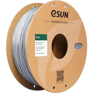 eSUN PLA+ Filament 1.75mm, 3D Printer Filament PLA Plus, Dimensional Accuracy +/- 0.03mm, 1KG Spool (2.2 LBS) 3D Printing Filament for 3D Printers, Silver