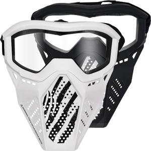 Surper 2 Pack Tactical Mask Compatible with Nerf Rival, Apollo, Zeus, Khaos, Atlas, Artemis Blasters Rival Mask (Black&white)