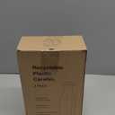 NETANY Plastic 50 Oz Water Carafe with Flip Top Lid, Set of 2 Square Base Juice Containers, Clear Plastic Pitcher - for Water, Iced Tea, Juice, Beverage, Cold Brew and Mimosa Bar - HAND WASH ONLY