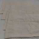 MIULEE Decorative Lumbar Throw Pillow Covers for Couch Bed Livingroom 12x20 Inch Set of 4 Beige Boho Accent Throw Pllows Broadside Striped Patchwork Soft Corduroy Pillowcases