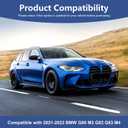 Front Bumper Lip Compatible with BMW G80 M3 G82 M4 2021-2026 Gloss Black Front Splitter