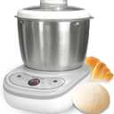 Dough Mixer 7L Large Capacity Electric Dough Maker with Ferment Function for Baking Bread Dough&Pizza Dough - Dough whisk 304 Stainless Steel Blender Add water/seasoning with Top Small Window (Grey)
