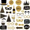 25Pcs Birthday Party Decorations Photo Booth Props Universe Space Themed Happy Birthday Decorations Photo Props for Indoor Outdoor Party Supplies