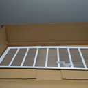 HVAC Premium 34'' x 12'' [Duct Opening] Flat Stamped Steel Return Air Grille - Sidewall and Ceiling - HVAC Vent Duct Cover - White [Outer Dimensions: 35.75''w X 13.75''h]