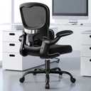ALLGOD Ergonomic Office Chair, Breathable Mesh Ergonomic Desk Chair with Adjustable Lumbar Support, Flip-up Armrests, Computer Chairs Comfortable for Home, Office, Work, 300lbs, Black, Upgrade
