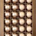 Syhood 24 Pcs Glass Christmas Ball Ornaments Set - 1.8" Small Hanging Christmas Ball Bulbs for Xmas Tree Holiday Party Decorations (Champagne)