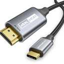 USB-C to HDMI Cable 6Ft [4K@60Hz] High-Speed USB Type C to HDMI 2.0 Braided Cord (Thunderbolt 3/4 Compatible) for iPhone 15 Series, MacBook Pro/Air, iPad Pro, Galaxy S8 to S23