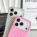 Skyseaco for iPhone 17 Pro Max Case Cute Heart Phone Case Soft Slim TPU Shockproof Phone Cover for Women Girls - White