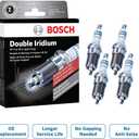 BOSCH 9602 OE Fine Wire Double Iridium Spark Plug - Advanced Original Equipment Technology with 4X Life - Pack of 4