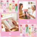 Gueevin 36 Set Mothers Day Pink Pencil Gifts Cute Mother's Day Pencils Set Mother's Days Wood Pencils Bulk Best Mom Gifts with Floral Card Mother Party Favors Birthday Gift
