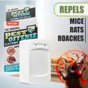 Upgraded PEST OFFENSE New Look Electronic Pest Repeller for Indoor Pest Control of Mice, Rats, Rodents, Roaches for Home, Office, Business, Garage, Warehouse
