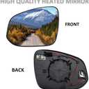 Driver Side Mirror Replacement for Toyota Highlander 2014 2015 2016 2017 2018 2019 - Left Side Mirror Glass, Rear View Mirrors Glass with Power Heated & Blind Spot