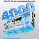 4000W Power Inverter 12V to 110V/120V, Solar Inverter Remote for RV Camping Off-Grid Solar Inverter Systems