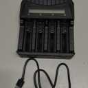 18650 Battery Charger 4 Bay, Smart LCD Battery Charger for 3.7V-4.2V Li-ion / 1.2V-1.5V Ni-MH Ni-Cd Batteries, Compatible with 26650, 21700, 18650, 18500, 16340, 14500, AA, AAA