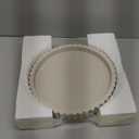 Decorative Coffee Table Tray, 11" Round Resin Coffee Table Centerpiece Tray for Home Decor, Modern Organizer for Living Room, Console or Dresser, Beige