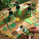 Leitee 100 Set St. Patrick's Day Leprechaun Trap Kit, DIY Catch A Leprechaun Trap Craft Kit St. Patrick's Lucky Party Supplies for St. Partrick Day Home Party Decor Preschool Projects