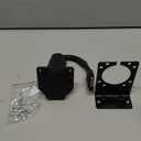 Nilight 4 Way Flat to 7 Way Round Blade Trailer Adapter Wiring Harness 4 Pin to 7 Pin Electrical Connect Wiring Plug Connector with Mounting Bracket for RV Truck Factory Tow Package