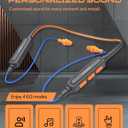 MIPEACE Neckband Bluetooth Work Headphones, 29dB Work Earbuds Bluetooth OSHA Approved-Ear Protection Headphones Noise Reduction for Construction Safety Industry, 20+Hour Battery, 4 EQ Modes