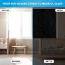 Portable Blackout Curtains (60" x 80") - Travel Blackout Curtains for Baby Nursery w/Stars - Portable Blackout Shades w/UV & Thermal Protection - 20 Stick on Suctions & Velcro Blackout Window Cover