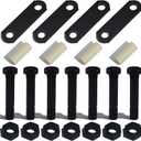iBroPrat Trailer Axle Shackle Kit, Tandem Axle Trailer Kit for Double Eye Leaf Spring 3,500 lbs-7,200 lbs Axles (7 Nuts and 7 Bolts)