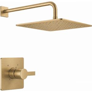 Replacement for Delta 13/14 Series Shower Trim Kit,Champagne Bronze | Compatible with Delta R10000 Universal Valve, Brushed Gold Shower Faucet Set, Cartridge and Valve Not Included