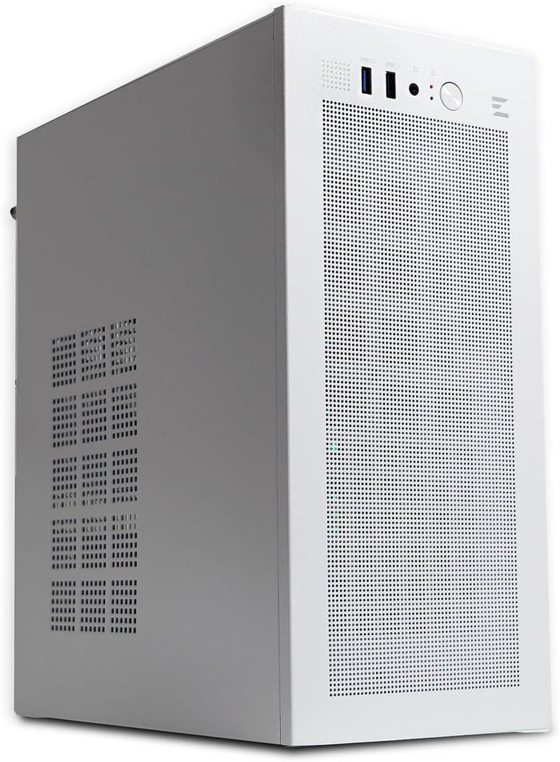 Zalman CUBIX Compact Mini Tower mATX ITX PC Case, Micro-ATX/Mini-ITX/DTX, SFF Small Form Factor SFX HTPC Computer Chassis, USB 3.0, White