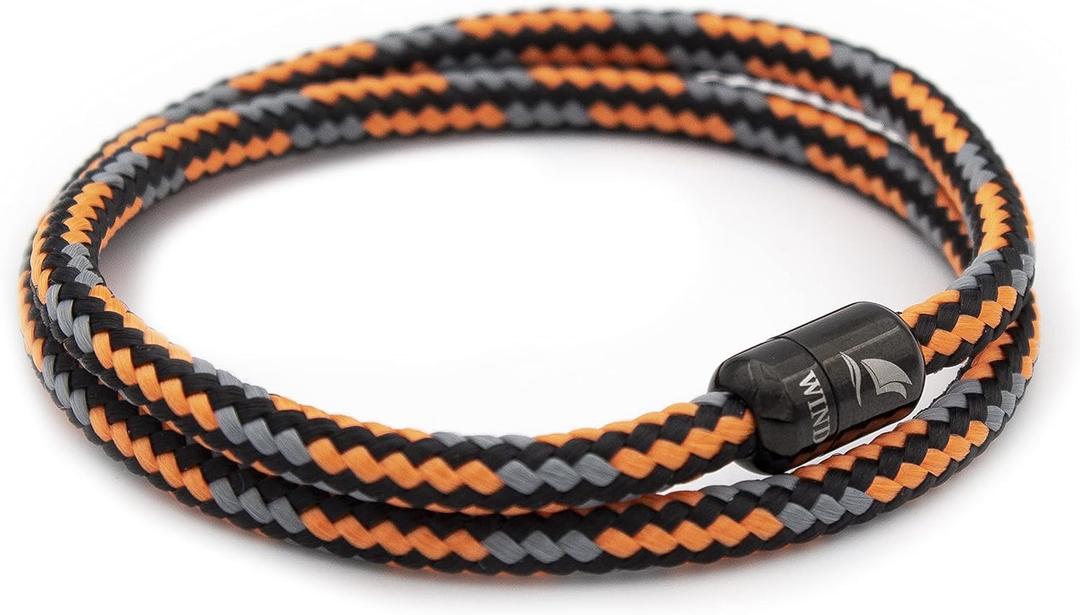 Wind Passion Durable Rope Cord Cuff Bracelet with Magnetic Clasp for Men Women