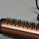 Nimmu Thermal Brush for Blowout Look, 1.5 inch Heated Round Brush, Curling Iron with 10 Temperature Control, Hot Styler Dual Voltage for Travel, Black Gold