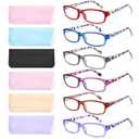 Gaoye Reading Glasses +0.5 for Women, 5pack Fashion Readers for Women Men Spring Hinge Eye Glasses, Blue Light Reading Glasses