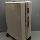 Hulsin Luggage Sets with Spinner Wheels, 3 Piece Suitcase Set for Women, Hard side Luggage set Clearance with TSA Lock, Hard Shell Rolling suitcase, Hard Case for Travel (White, 3PCS Set)