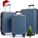 LIGHT FLIGHT Luggage Sets, Durable Hard Shell 3 Piece Set Suitcase with Spinner Wheels, Hardside Lightweight Luggage set with TSA Lock, Large Travel Luggage Set (20" 24" 28"), Royal Blue