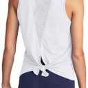 Bestisun Workout Athletic Shirts Mesh Sports Dance Tops Yoga Clothes (White, L)