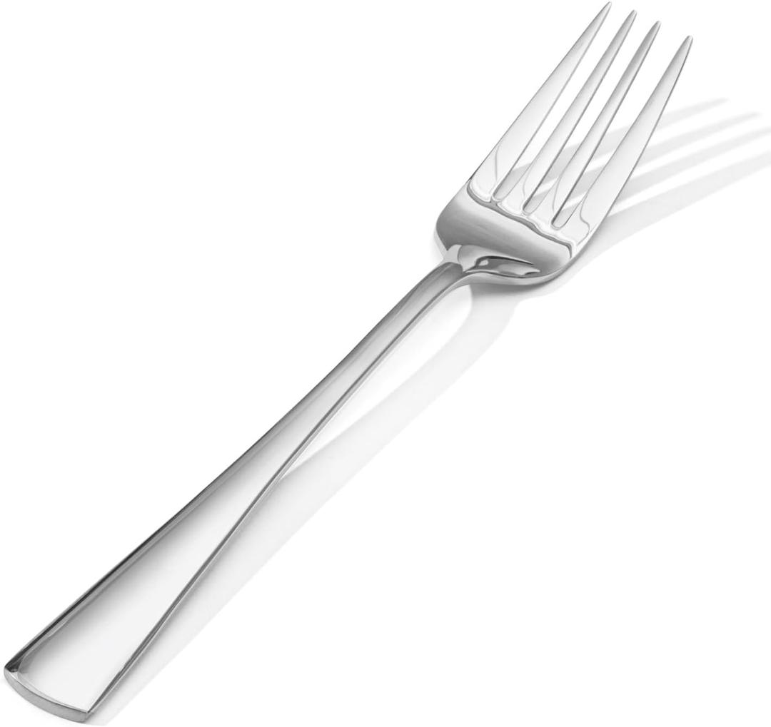 KINGSTONE 24 Piece Dinner Forks Set, 18/10 Stainless Steel Forks, Silver Food Grade Fork Set of 24, Metal Forks for Home, Kitchen, Weddings, Parties or Restaurant, Dishwasher Safe, 8.18inches