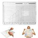 Slotted Quilting Ruler - Extra Large 17-3/4" x 22" Professional Template, Non-Slip Thickened Acrylic for Cutting Fabric Strips, Long Arm Sewing, Diamond-Shaped Holes (Trans)
