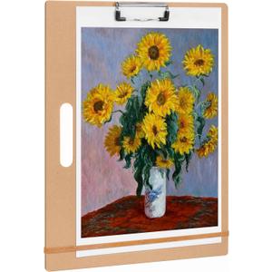 Drawing Board - 14" x 17.8" Sketch Board with Handle for Drafting Art - Portable Clipboard for Class or Studio Fit in Artists Tote