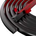 Flexible Quarter Round Molding Bendable Molding Trim,Peel and Stick Silicone Edge Trim for Floor,Tub,Cabinet,Flexible Shoe Molding Around Curved Stairs,Columns and Wall-118 L x 0.6 W x 0.6 H,Black