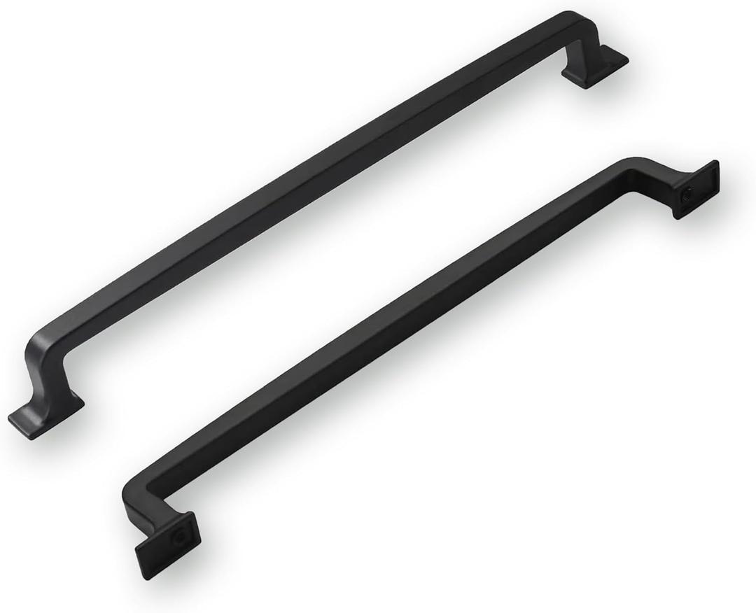 Khtumeware 2 Pack 8 Inch Matte Black Cabinet Handles - Drawer Pulls for Kitchen Cabinets, Cupboards, and Drawers - Hardware Handles Khtumeware 2 Pack 8 Inch Matte Black Cabinet Handles - Drawer Pulls for Kitchen Cabinets, Cupboards, and Drawers - Hardware Handles