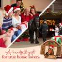 2 x Horse Christmas Ornament 2025-2 Layer Wooden Horse Ornaments for Christmas Tree - Gifts for Horses Lover, Animal Lovers - Farmhouse Christmas Hanging Decor - Rustic Farmhouse Christmas Ornaments