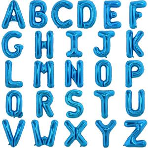 TONIFUL 52 Pieces 16 Inch Blue Letter A-Z Balloons,Custom Phrase Mylar Foil Alphabet Letter DIY Personalized Phrase Banner for Birthday Anniversary Celebration Graduation Party Supplies Decoration